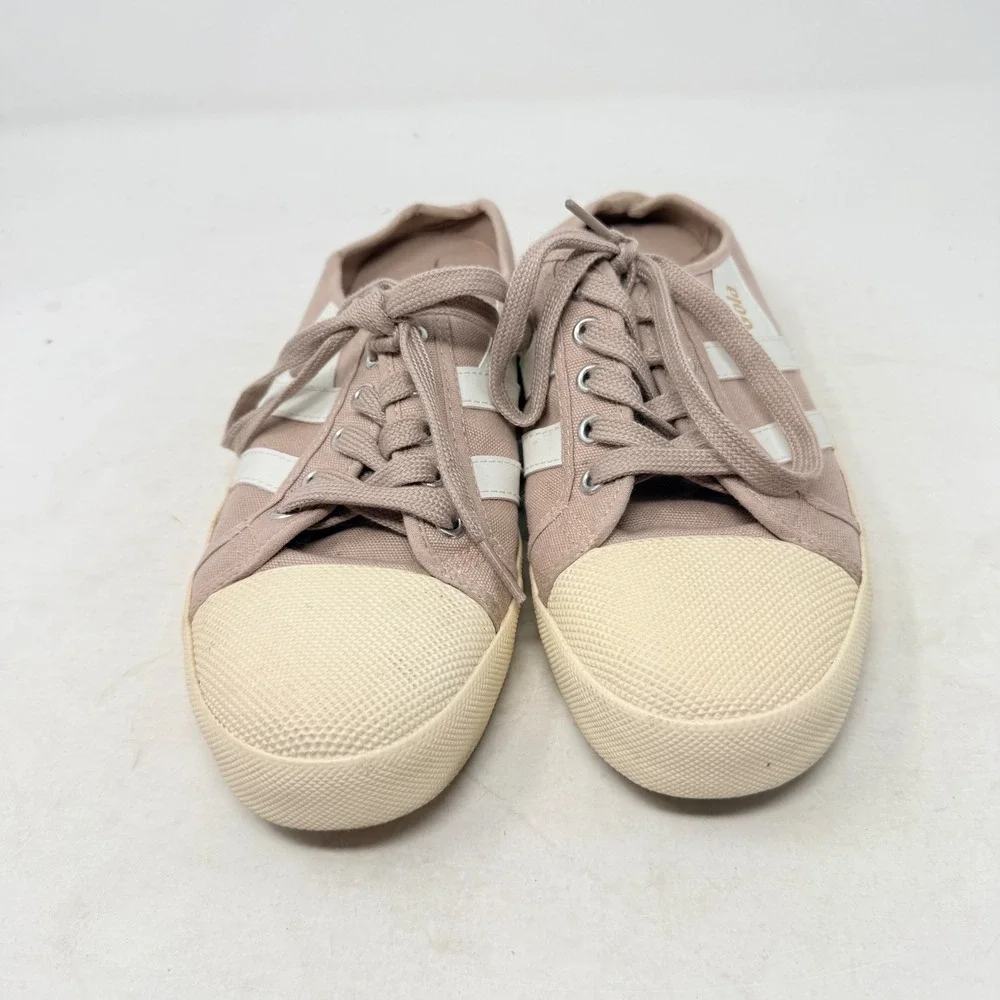 Gola Coaster Mule Sneakers Dusty Rose Pink Canvas Slip On Shoes Lace Up Size 9